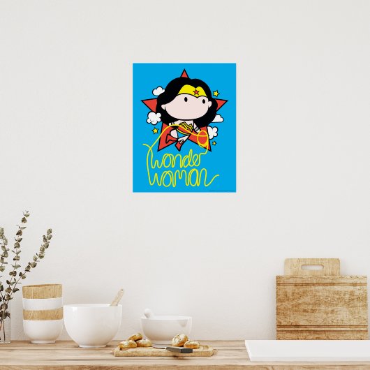 Chibi Wonder Vrouw met Lasso Poster (Keuken)