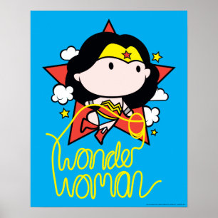 Chibi Wonder Vrouw met Lasso Poster