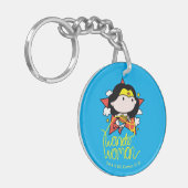 Chibi Wonder Vrouw met Lasso Sleutelhanger (Voorkant Links)