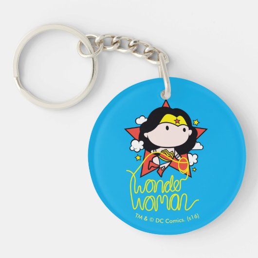 Chibi Wonder Vrouw met Lasso Sleutelhanger (Voorkant)