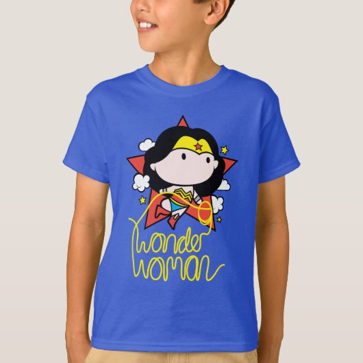 Chibi Wonder Vrouw met Lasso T-shirt (Voorkant)