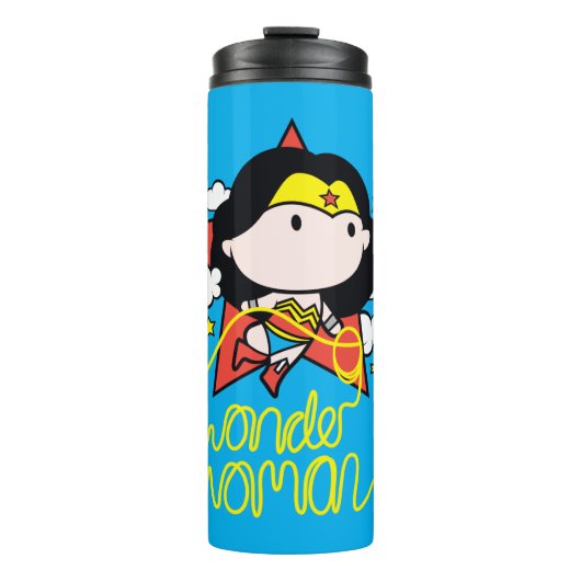 Chibi Wonder Vrouw met Lasso Thermosbeker (Voorkant)