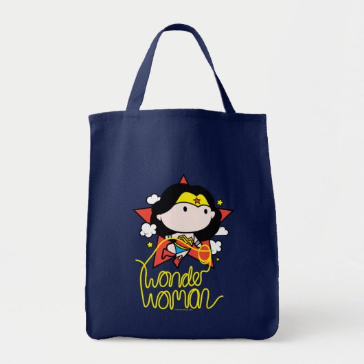 Chibi Wonder Vrouw met Lasso Tote Bag (Voorkant)