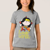 Chibi Wonder Vrouw met Lasso Tri-Blend Shirt (Voorkant)
