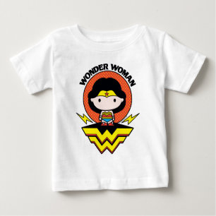 Chibi Wonder Vrouw met pooldots en Logo