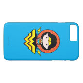 Chibi Wonder Vrouw met pooldots en Logo Case-Mate iPhone Case (Achterkant (Horizontaal))