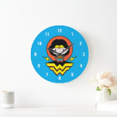 Chibi Wonder Vrouw met pooldots en Logo Grote Klok (Huis)