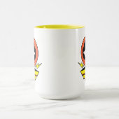 Chibi Wonder Vrouw met pooldots en Logo Mok (Midden)