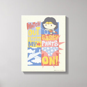 Chibi Wonder Woman   Ik heb m'n smaakpels aan. Canvas Afdruk