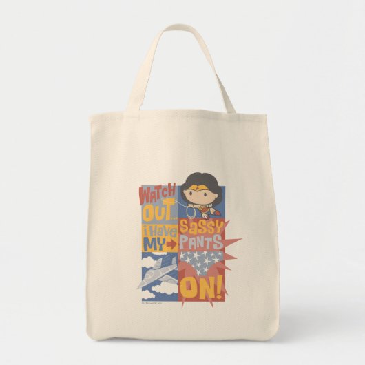 Chibi Wonder Woman | Ik heb m'n smaakpels aan. Tote Bag (Voorkant)