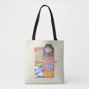 Chibi Wonder Woman Ik heb m'n smaakpels aan. Tote Bag