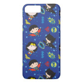 Chibi Wonder Woman, Superman en Batman Pattern Case-Mate iPhone Case (Achterkant)