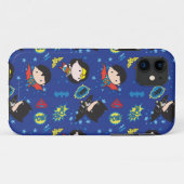 Chibi Wonder Woman, Superman en Batman Pattern Case-Mate iPhone Case (Achterkant (horizontaal))