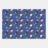 Chibi Wonder Woman, Superman en Batman Pattern Inpakpapier Vel (Voorkant 2)
