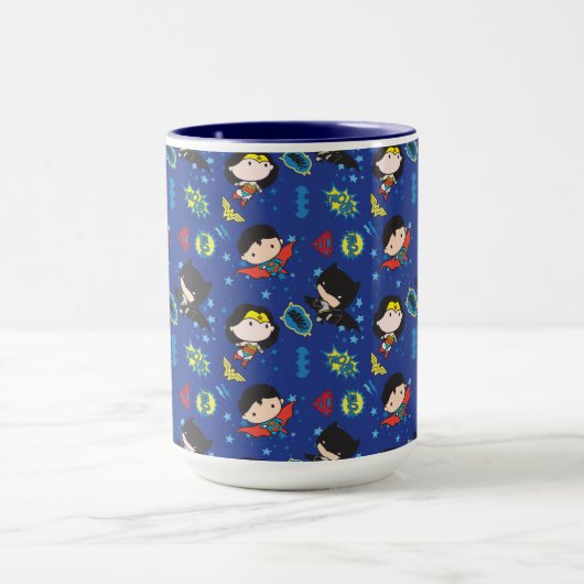 Chibi Wonder Woman, Superman en Batman Pattern Mok (Midden)