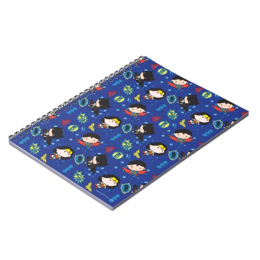 Chibi Wonder Woman, Superman en Batman Pattern Notitieboek (Linkerzijde)
