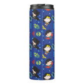 Chibi Wonder Woman, Superman en Batman Pattern Thermosbeker (Achterkant)