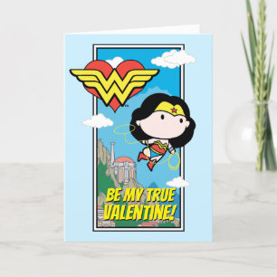 Chibi Wonder Woman - Vertel me de waarheid Valenti Feestdagen Kaart