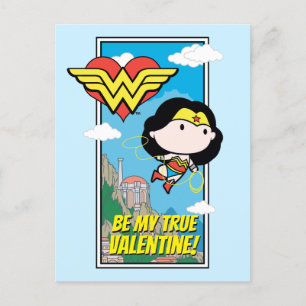 Chibi Wonder Woman - Vertel me de waarheid Valenti Feestdagenkaart