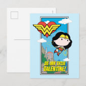 Chibi Wonder Woman - Vertel me de waarheid Valenti Feestdagenkaart (Voorkant / Achterkant)