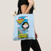 Chibi Wonder Woman - Vertel me de waarheid Valenti Tote Bag (Dichtbij)