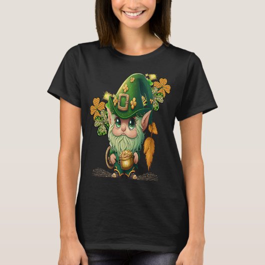 Chibi wordt Schattig St. Patrick's Day in a Cute C T-shirt (Voorkant)