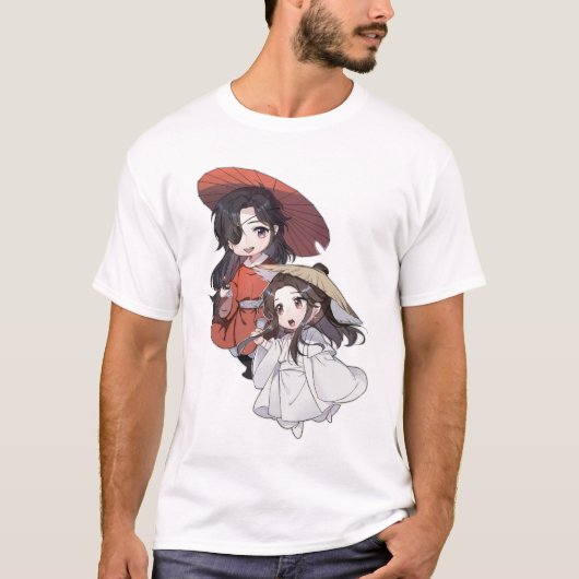 Chibi Xie Lian & Hua Cheng T-shirt (Voorkant)