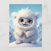 Chibi Yeti-Briefkaart Briefkaart (Voorkant)