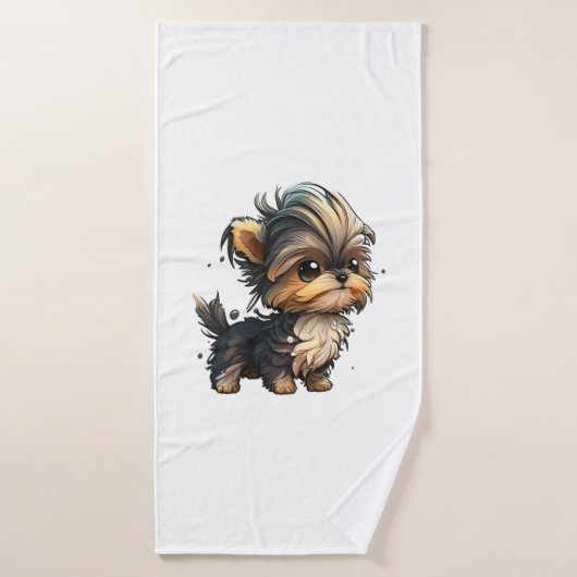 Chibi Yorkshire Terrier Badhanddoek (Badhanddoek)