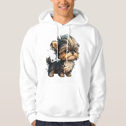 Chibi Yorkshire Terrier Hoodie (Voorkant)