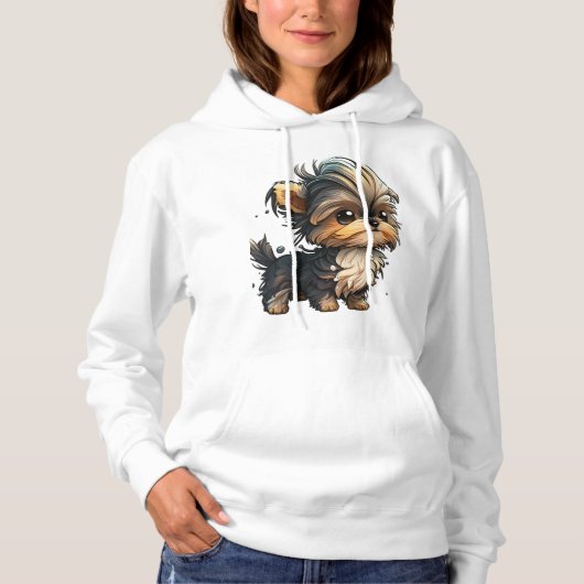Chibi Yorkshire Terrier Hoodie (Voorkant)