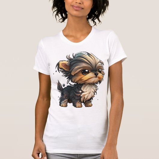 Chibi Yorkshire Terrier T-shirt (Voorkant)