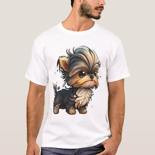 Chibi Yorkshire Terrier T-shirt (Voorkant)