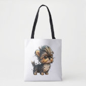 Chibi Yorkshire Terrier Tote Bag (Voorkant)