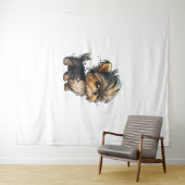 Chibi Yorkshire Terrier Wandkleed (In Situ (horizontaal))