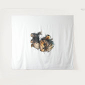 Chibi Yorkshire Terrier Wandkleed (Voorkant (horizontaal))