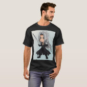 Chibi zilverharige antiheld t-shirt (Voorkant volledig)
