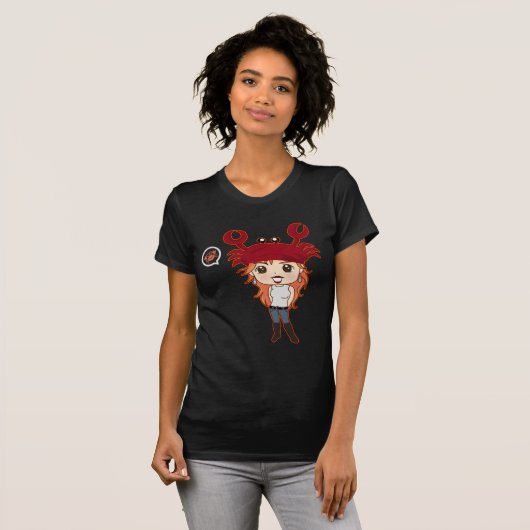 chibi zodiumkanker t-shirt (Voorkant volledig)