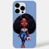 Chibi Zwart Meisje Ipone Hoesje (Achterkant)