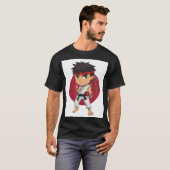 Chibi Zwervende Martial Artist T-shirt (Voorkant volledig)