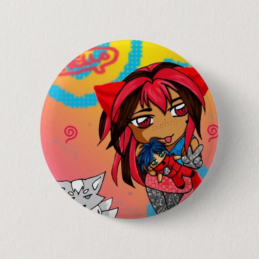 chibicandy ronde button 5,7 cm (Voorkant)