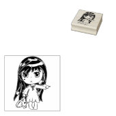 Chibi's parelmoervlinder rubberstempel (Gestempeld)