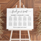 Chic 10 tafel trouw zitplaats kaart poster