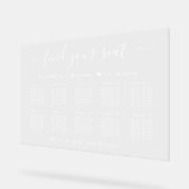 Chic 10 Tafel Wit Script Trouw Zittijd Clear Acryl Bord (Hoek)
