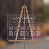 Chic 12 Table Our Favorite People Wedding Seating Acryl Bord
