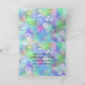 Chic 14th 24th 34th Opal Wedding Jubileum Bedankkaart (Binnen)