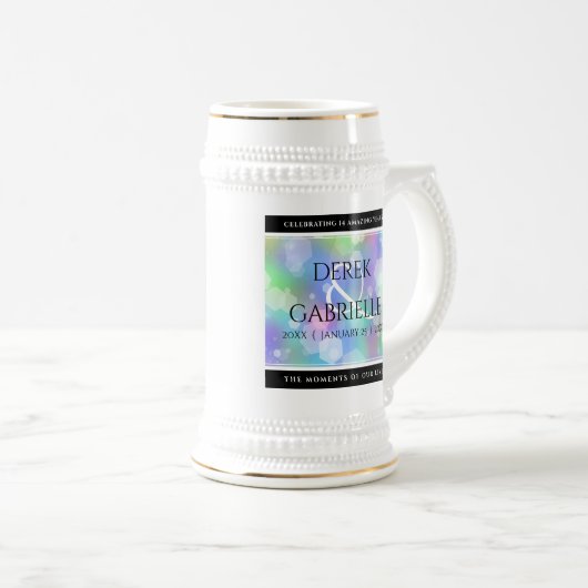 Chic 14th 24th 34th Opal Wedding Jubileum Bierpul (Voorkant rechts)