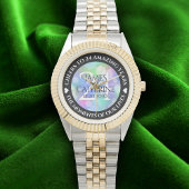 Chic 14th 24th 34th Opal Wedding Jubileum Horloge