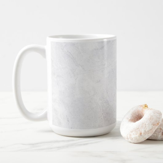 Chic 15 oz Classic Mug with White Marble Pattern Koffiemok (Met donut)