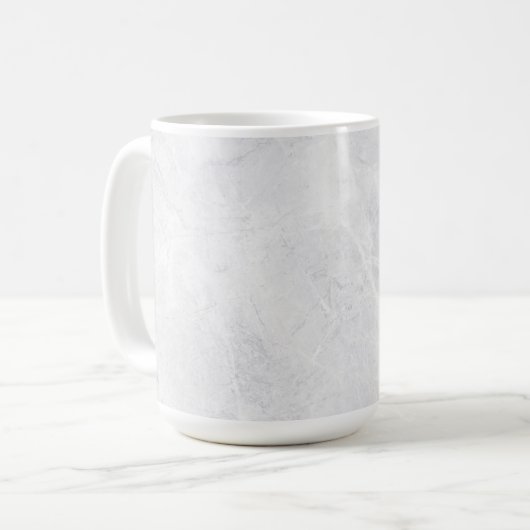 Chic 15 oz Classic Mug with White Marble Pattern Koffiemok (Voorkant links)